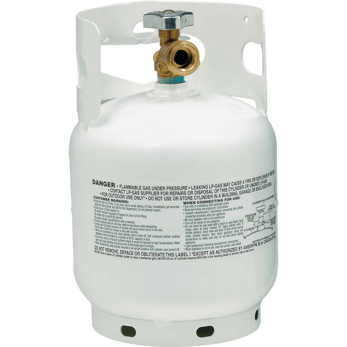 Easy-to-Use Manchester Tank and Equipment 5 Lb. Capacity Steel TC DOT Vertical LP Propane Tank Effective