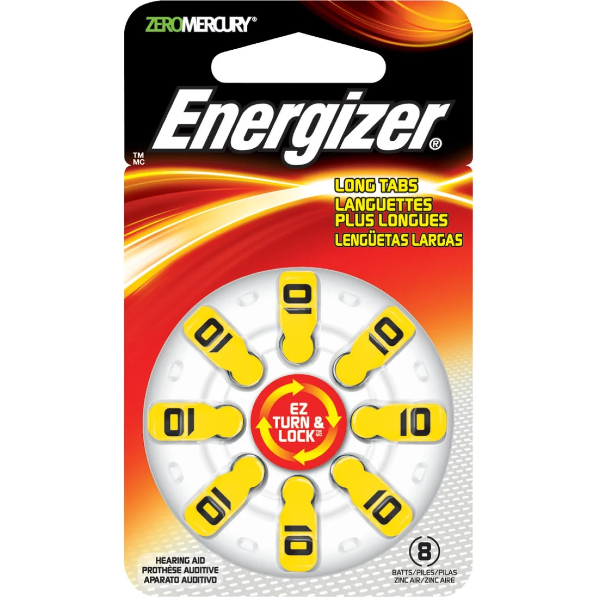 Powerful Energizer EZ Turn Lock 10 Hearing Aid Battery 8-Pack Luxury