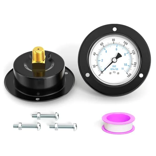 Comfortable 0 160PSI Black Front Flange Panel Mount Unique