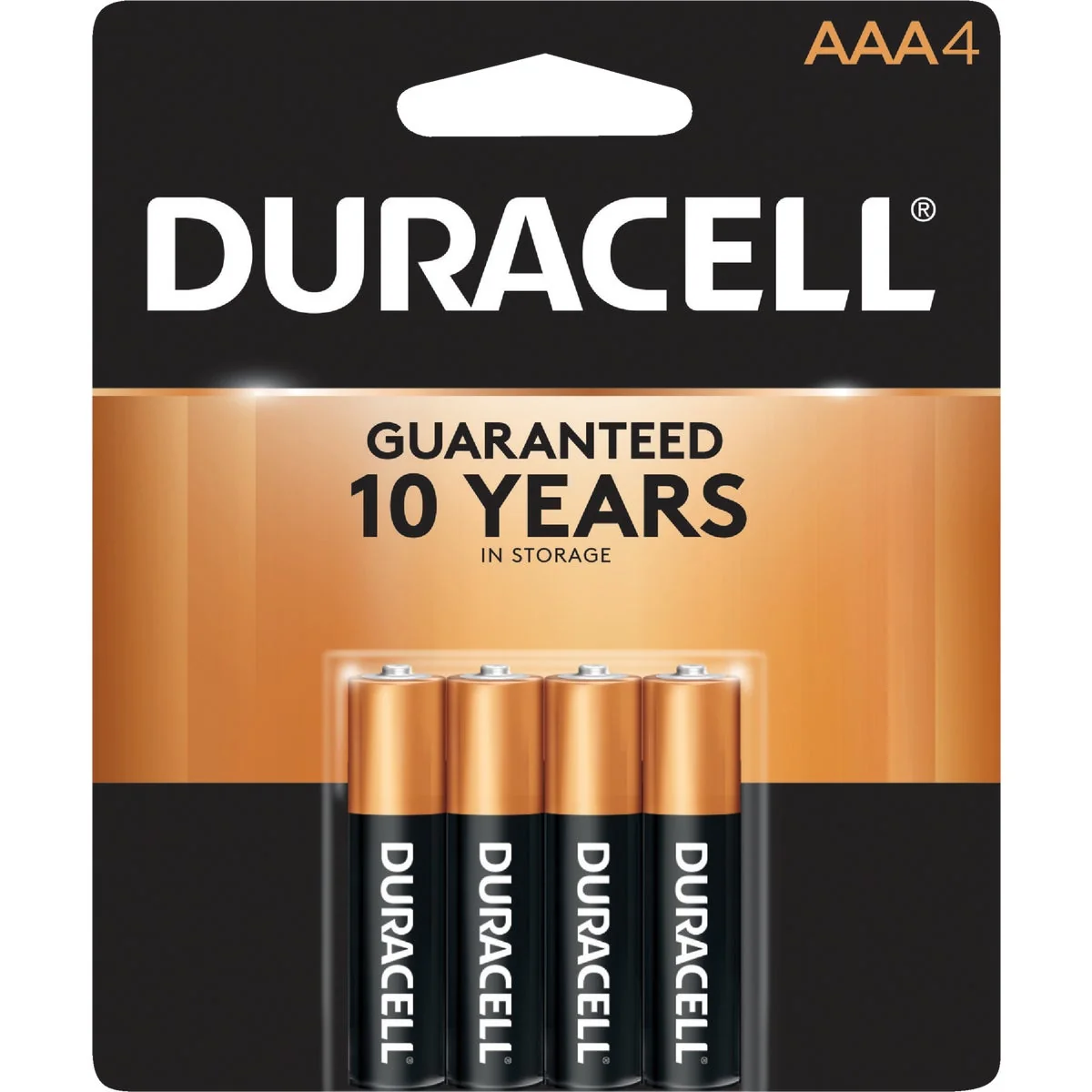 Official Duracell CopperTop AAA Alkaline Battery 4-Pack Original Design