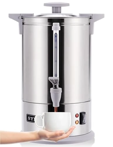 Green Commercial Grade Stainless Steel Percolate Coffee Maker Hot Water Urn for Catering Secure