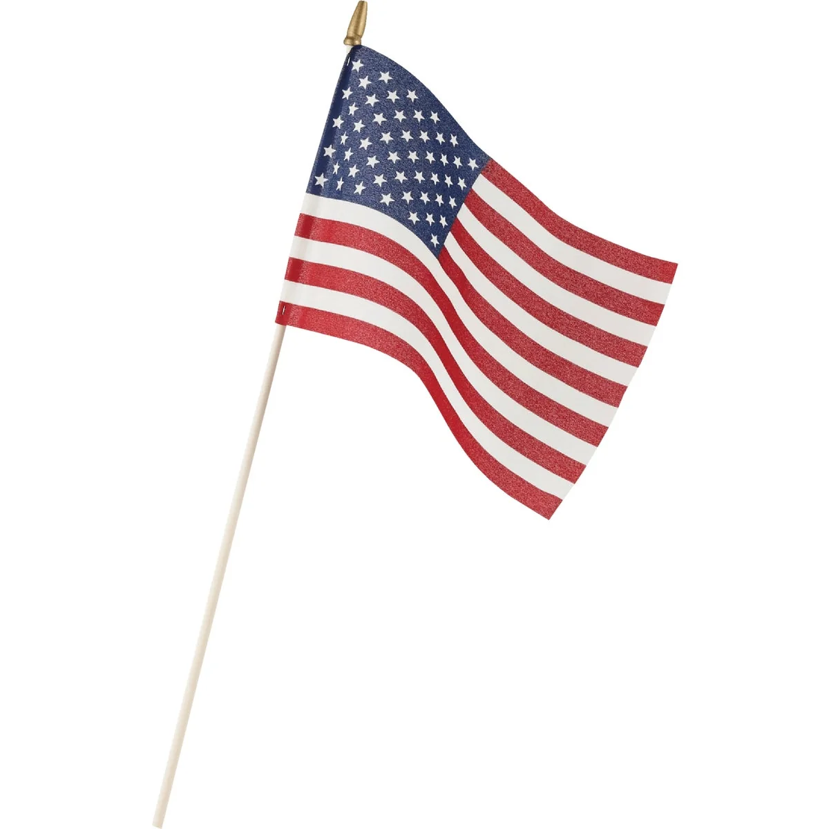 World-Class Valley Forge 8 In. x 12 In. Polycotton Stick American Flag Genuine