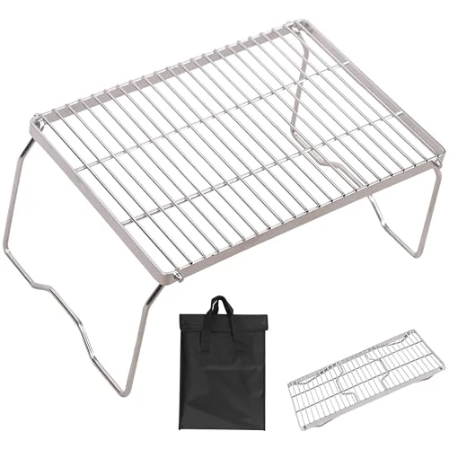 Fashionable 17 Large Folding Campfire Grill 304 Stainless Steel Grate Soft