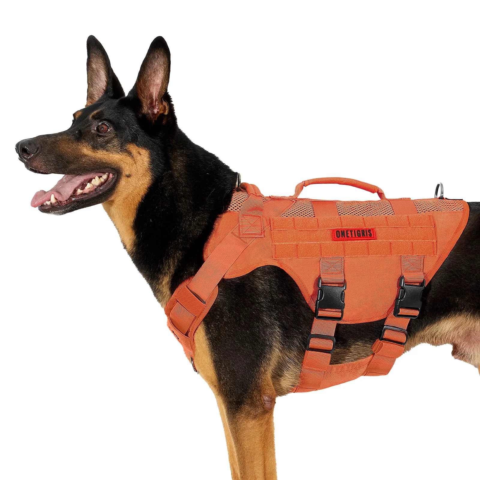 Smooth OneTigris Mesh Design Tactical No Pull Dog Harness for Large Dogs Orange XL Innovative