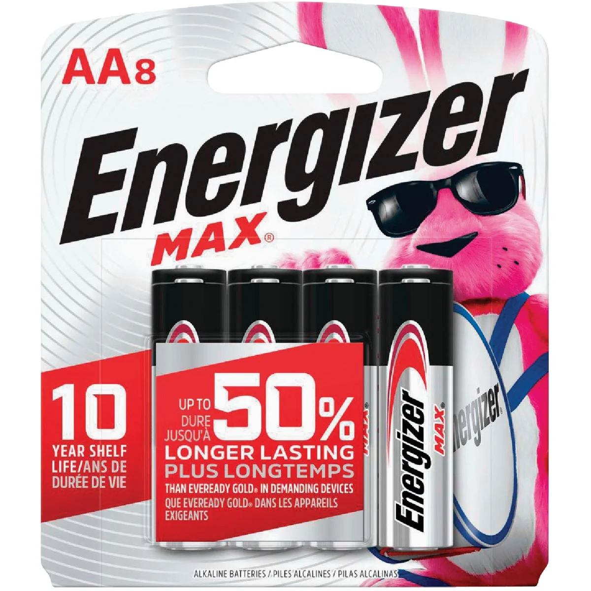 Elegant Energizer Max AA Alkaline Battery 8-Pack Professional