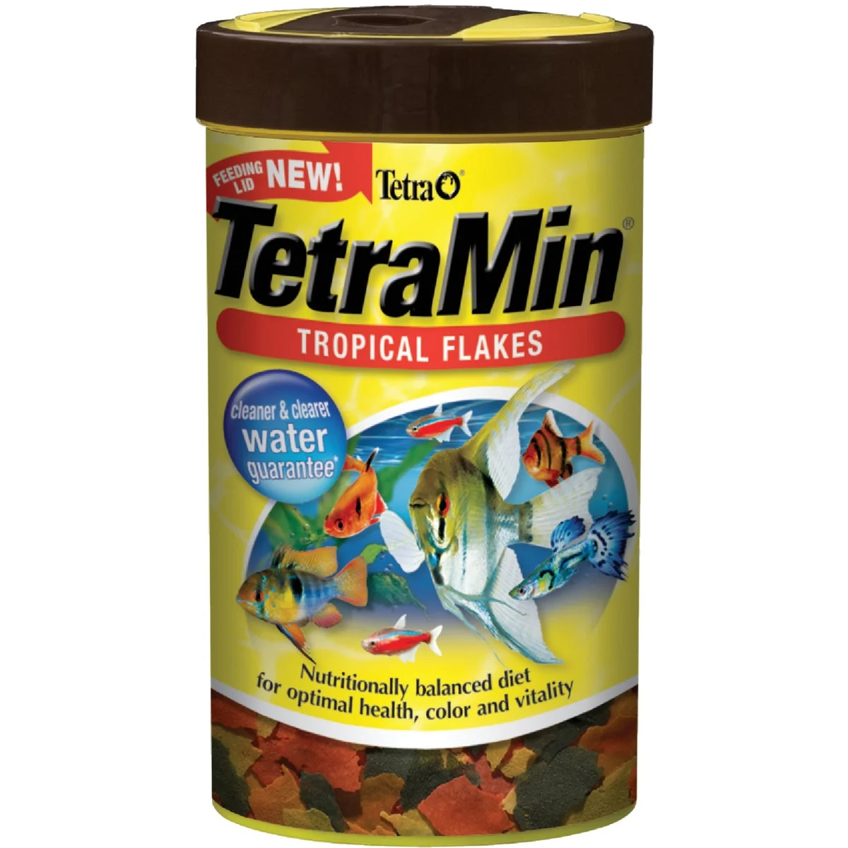 Reusable TetraMin 1 Oz. Tropical Fish Flakes Fish Food Smooth