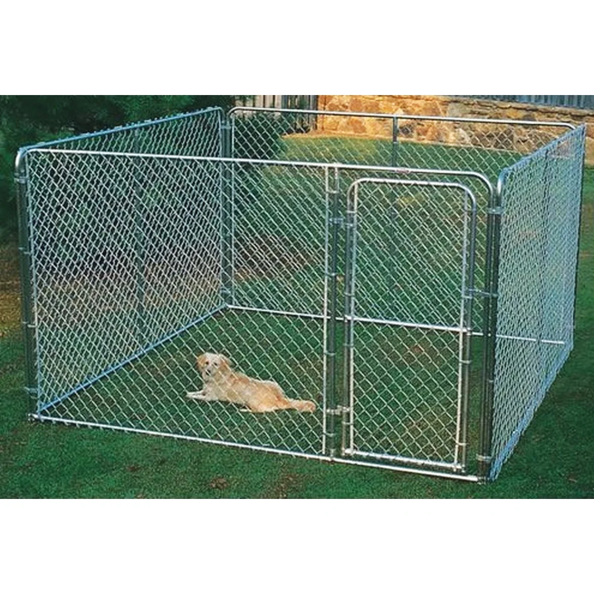 Specialty Fence Master Silver Series 10 Ft. W. x 6 Ft. H. x 10 Ft. L. Steel Outdoor Pet Kennel High-Quality