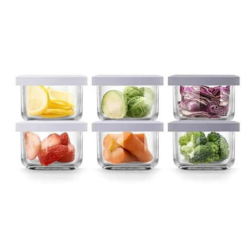 Expertly Made Glass Baby Food Storage Containers 6 Count Quality