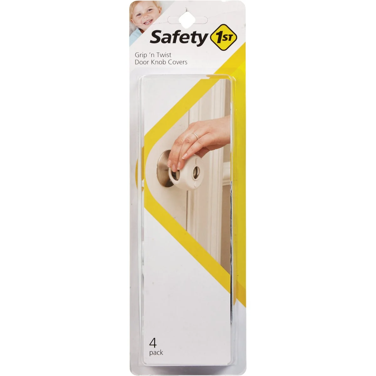 Elegant Safety 1st Grip n' Twist Snap-On White Door Knob Cover 4-Pack Versatile