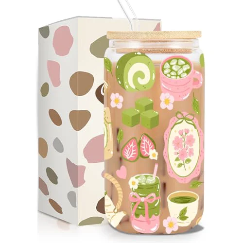 User-Friendly Matcha Girly Glass Cup Exclusive