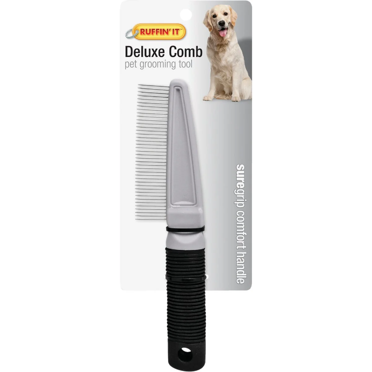 Artisan Westminster Pet Ruffin' it Chrome-Plated Bristle Grooming Comb User-Friendly