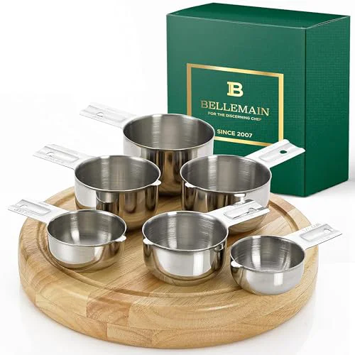 Recyclable Stainless Steel Measuring Cups Set of 6 Expertly Made