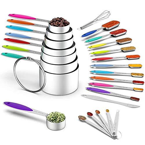 Smooth Measuring Cups and Measuring Spoons Set Fashionable
