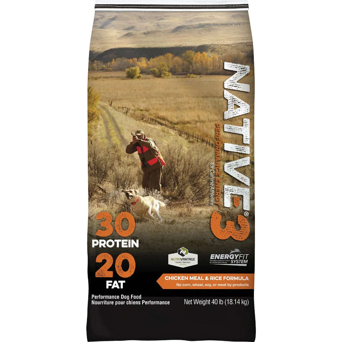 Elite Kent Native Performance 40 Lb. Dry Dog Food Energy Level 3 Optimized