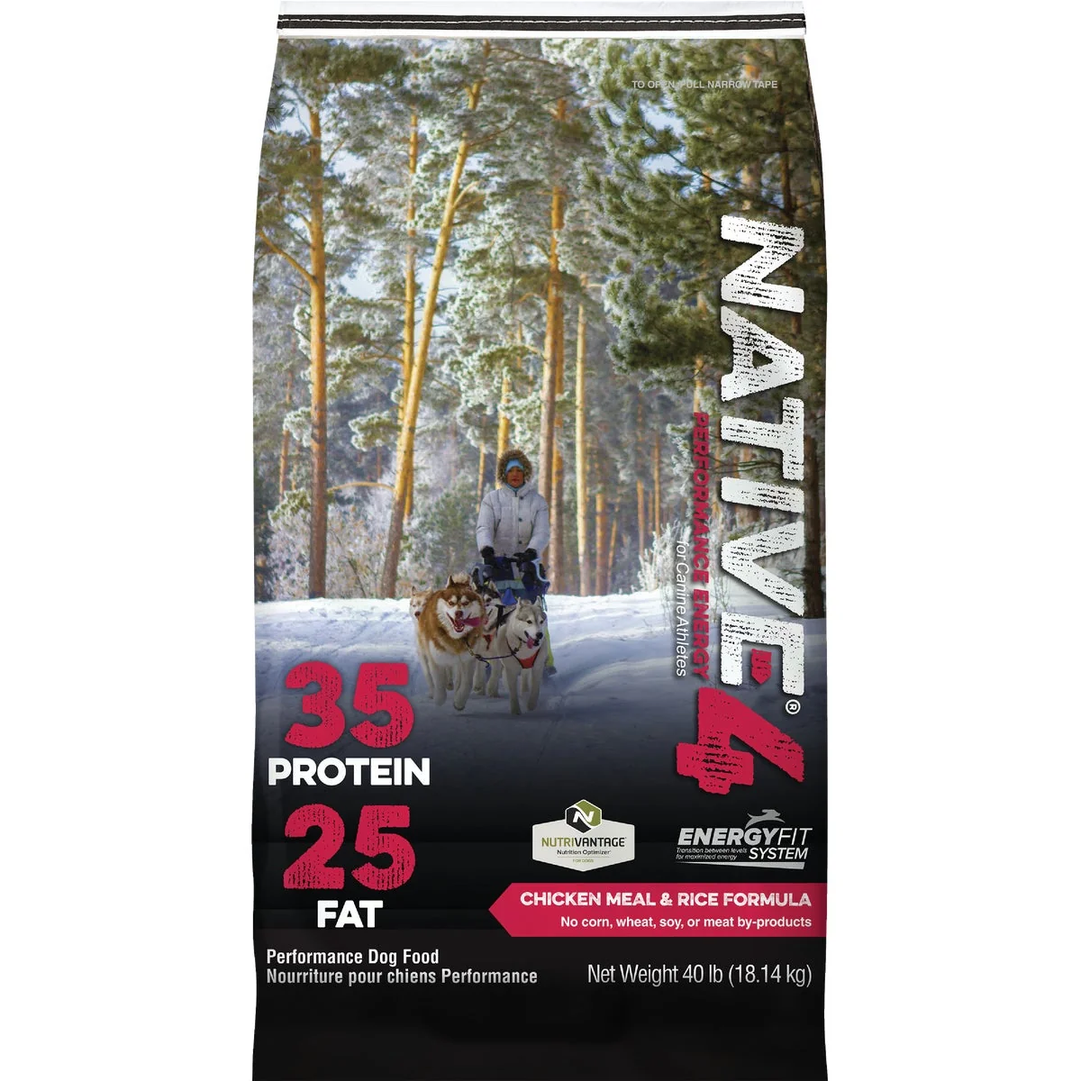 Outstanding Kent Native Performance 40 Lb. Dry Dog Food Energy Level 4 Safe
