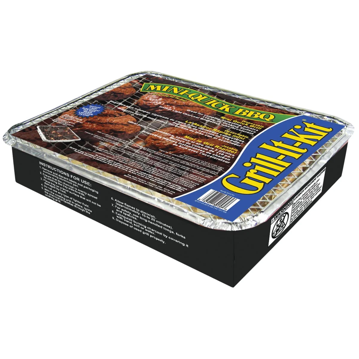 Safe Grill-It-Kit Silver 101 Sq. In. Charcoal Portable Grill Pure