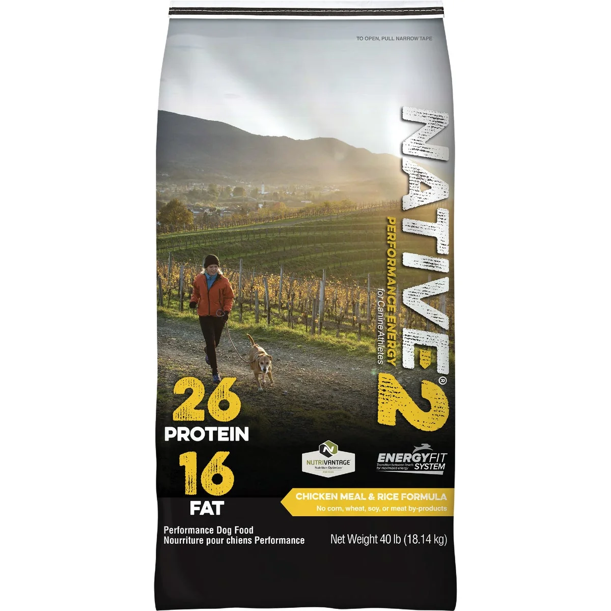 Fine Crafted Kent Native Performance 40 Lb. Dry Dog Food Energy Level 2 Clean