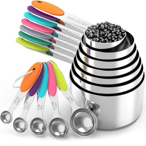 Unique Nesting Measuring Cups and Spoons Set Stylish