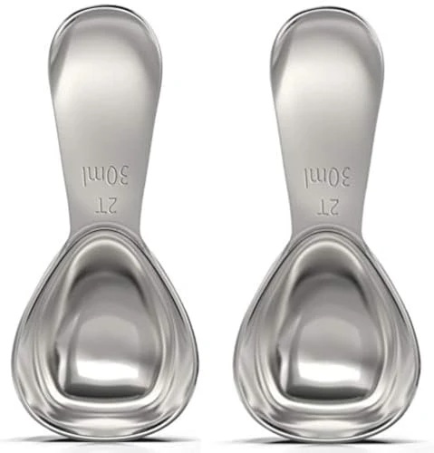 Secure Stainless Steel Coffee Scoop Set 2 Count Classic