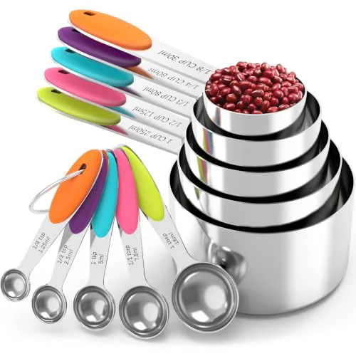 Next-Generation Nesting Measuring Cups and Spoons Set 10 Count Trendy