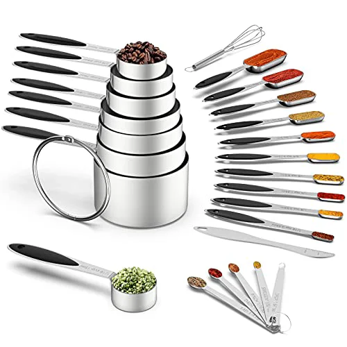 Enhanced Measuring Cups and Measuring Spoons Set Premium Material
