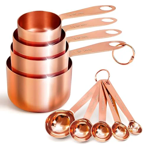 Eco-Friendly Measuring Cups and Spoons Set of 9 Practical