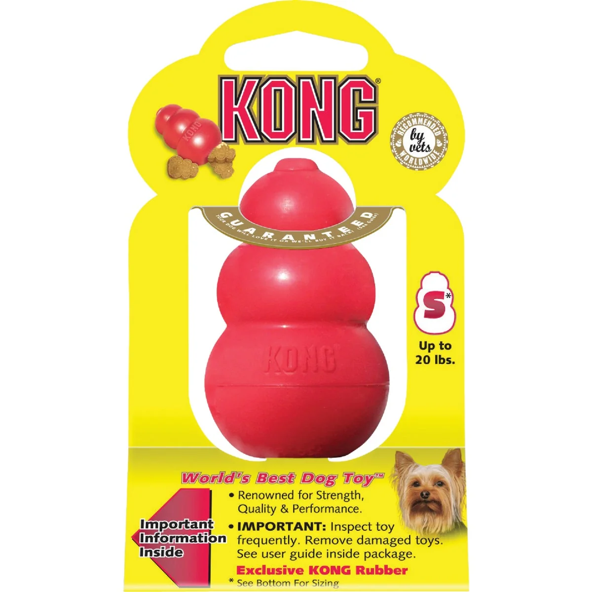 Next-Generation Kong Classic Dog Chew Toy Up to 20 Lb. Environmentally Friendly