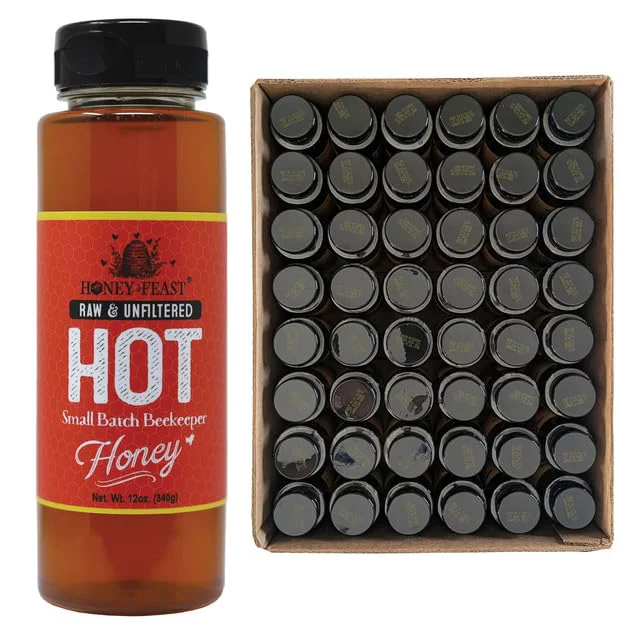 Outstanding Hot Honey 12OZ Jars 576 Fl Oz Organic