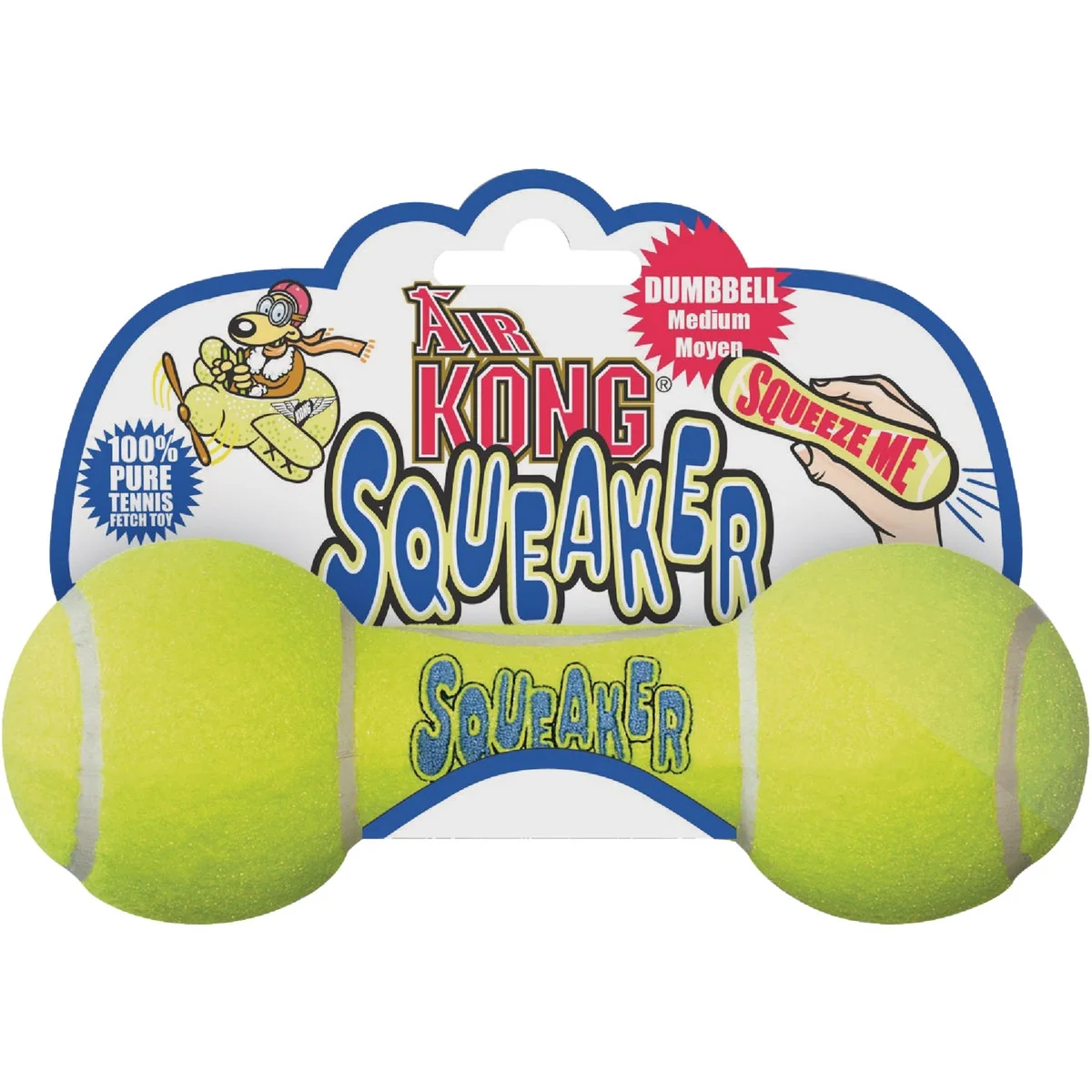 Healthy Air Kong Squeaky Medium Dumbbell Dog Toy Modern
