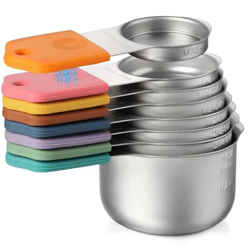Relaxed Magnetic Measuring Cups Set Stainless Steel Stackable Nesting Measuring Cup Casual