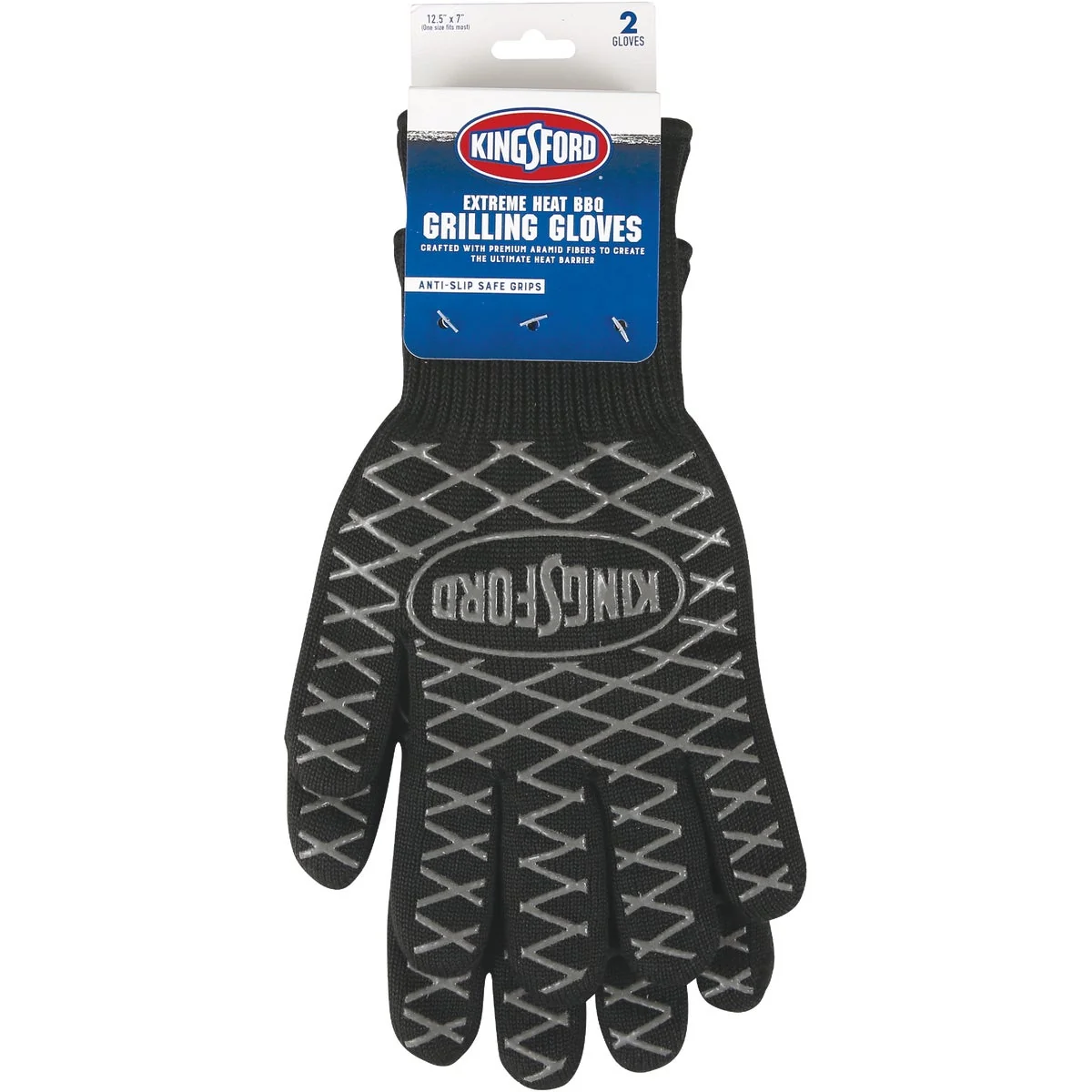 Reliable Kingsford 1 Size fits All Black Extreme Heat BBQ Grilling Gloves 1-Pair Professional