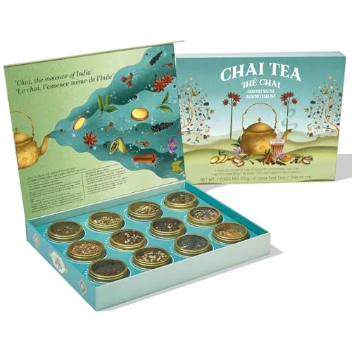 Authentic Chai Tea Gift Set 12 Count Fine Crafted