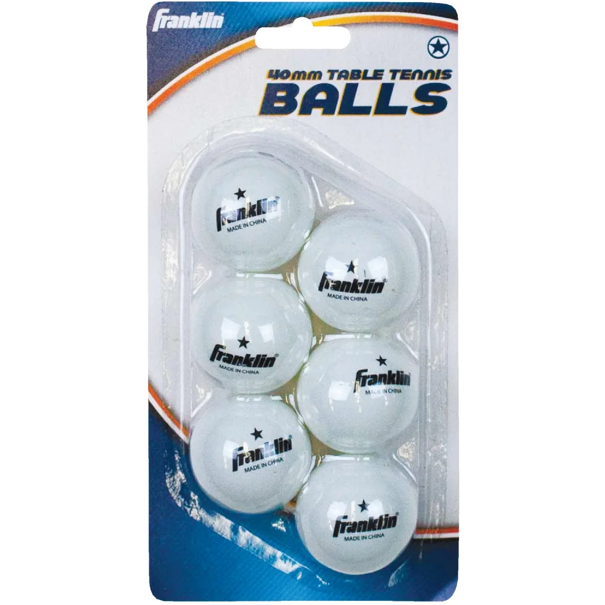 Premium Material Franklin White Table Tennis Ball 6-Pack Clean