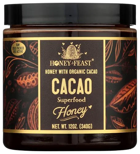 Powerful Raw Honey with Organic Cacao 12 Fl Oz Quality