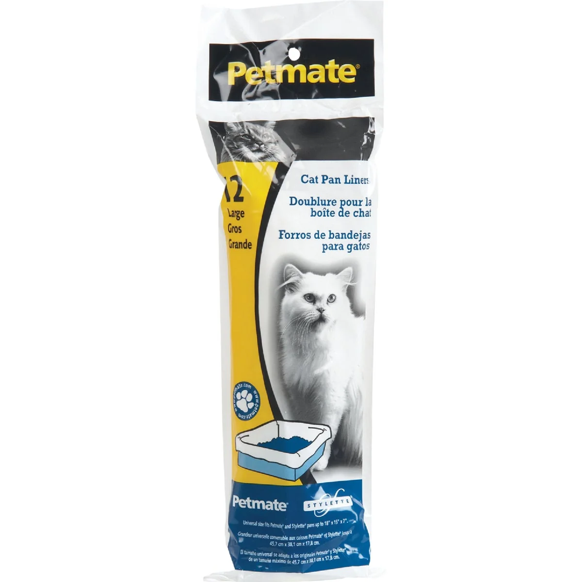 Minimalist Petmate Disposable Large Cat Litter Pan Liner 12-Count Secure