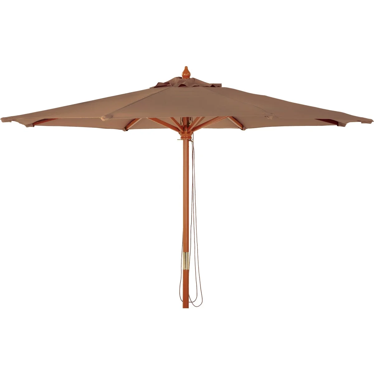 Smart Outdoor Expressions 9 Ft. Pulley Brown Market Patio Umbrella with Chrome Plated Hardware Artisan