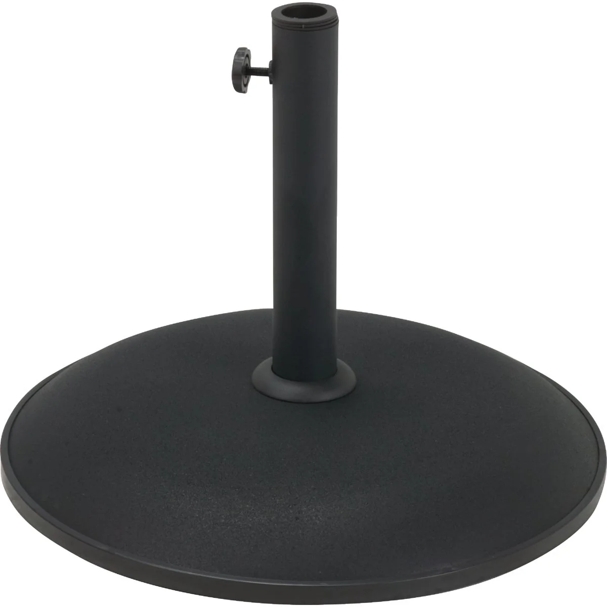 Consistent Outdoor Expressions 17 In. Round Black Concrete Umbrella Base Fast