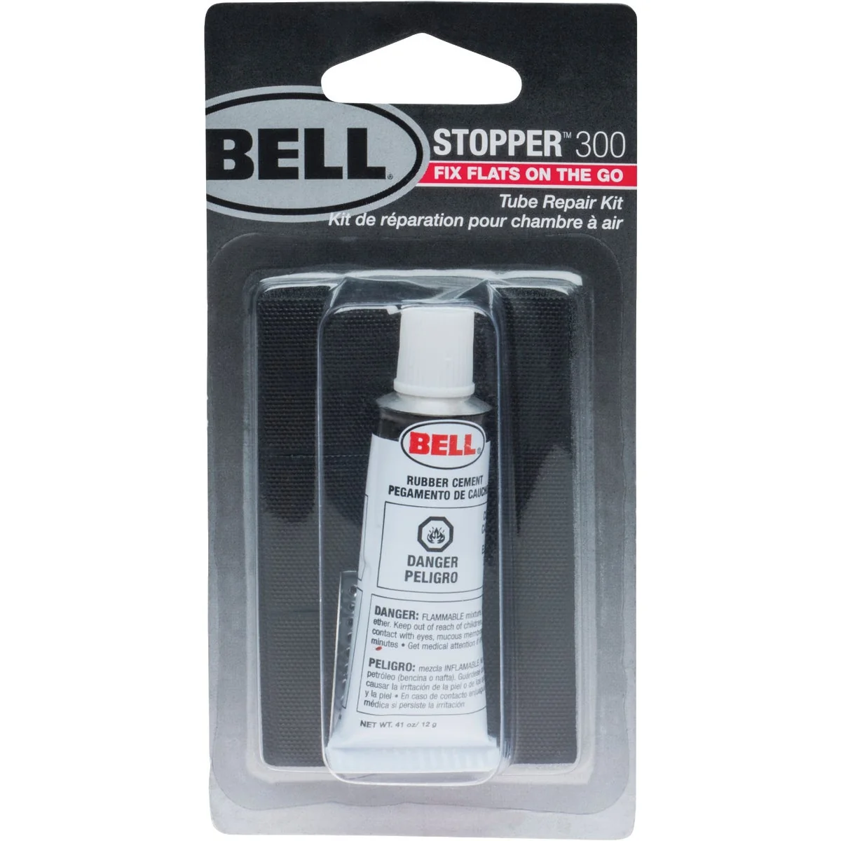 High-Performance Bell Sports Stopper 300 4-Patch Bicycle Tube Repair Kit Practical