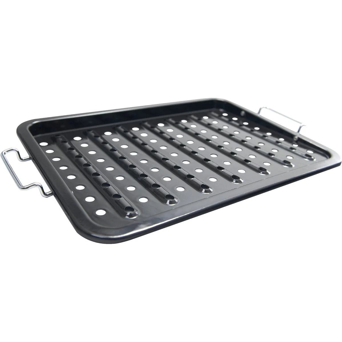 Next-Generation GrillPro 11 In. W. x 16 In. L. Porcelain Coated Stainless Steel Grill Topper Tray Durable