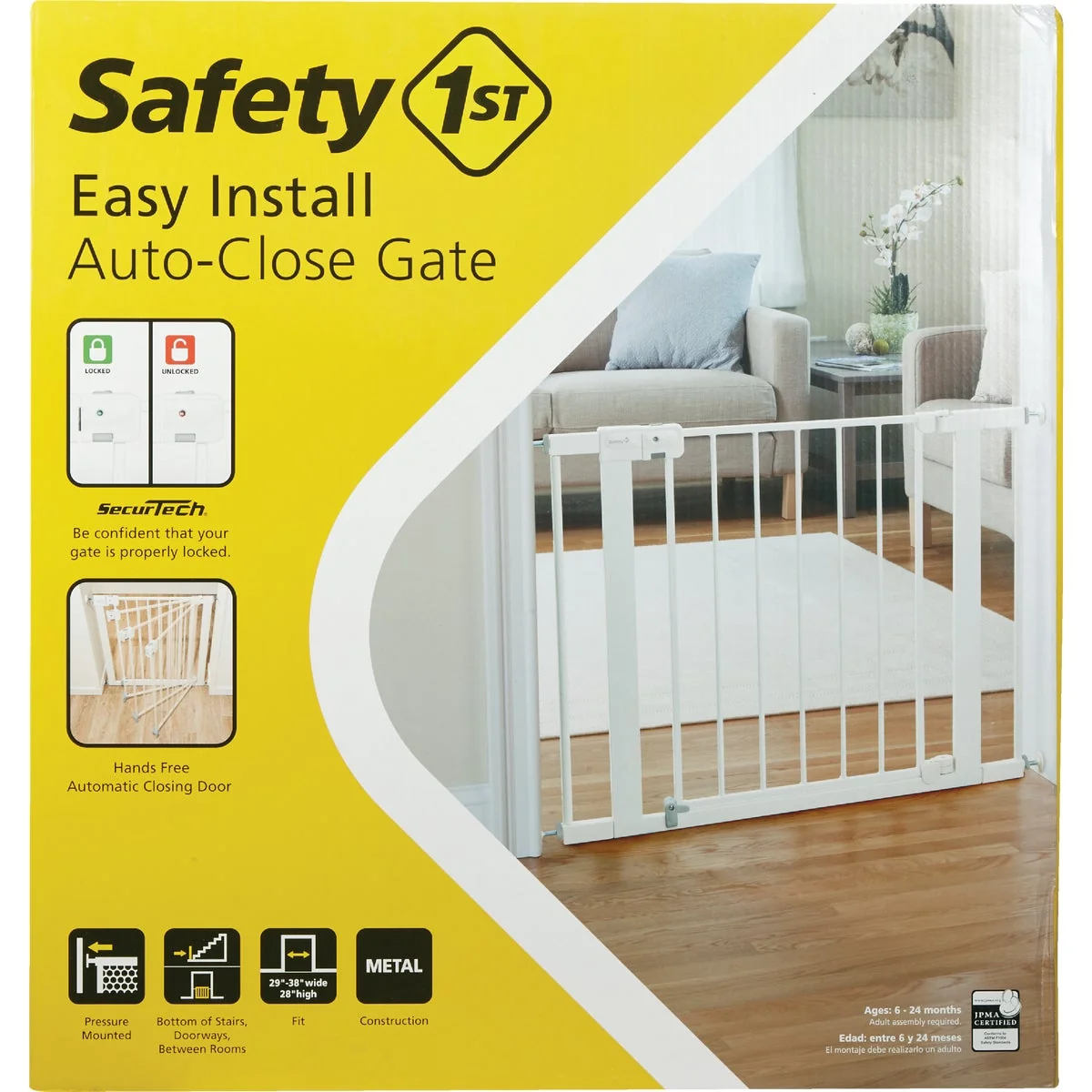 Efficient Safety 1st Easy Install Auto-Close Safety Gate Innovative