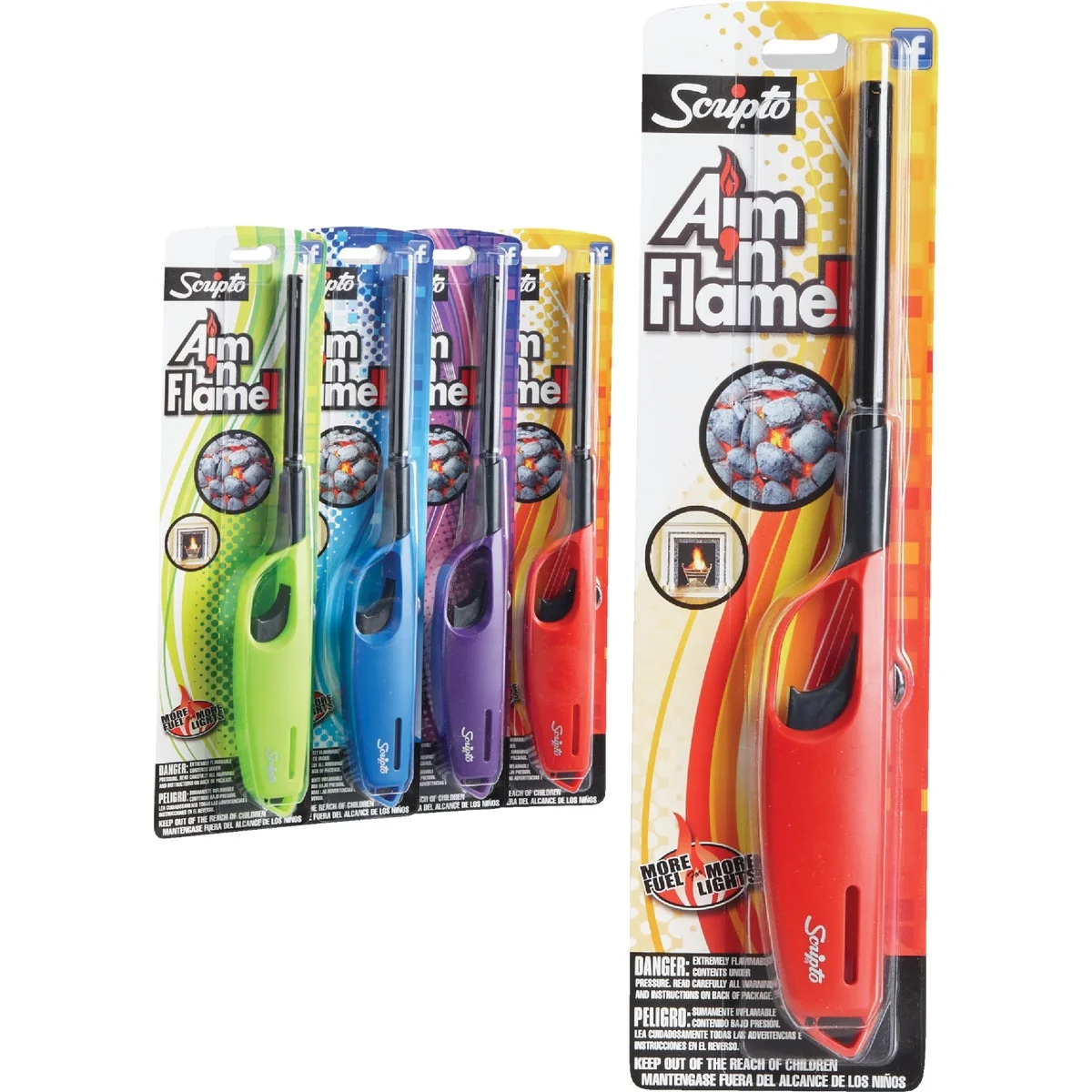 Easy-to-Use Scripto Aim 'n Flame Nonrefillable Straight Stem Butane Lighter Unique