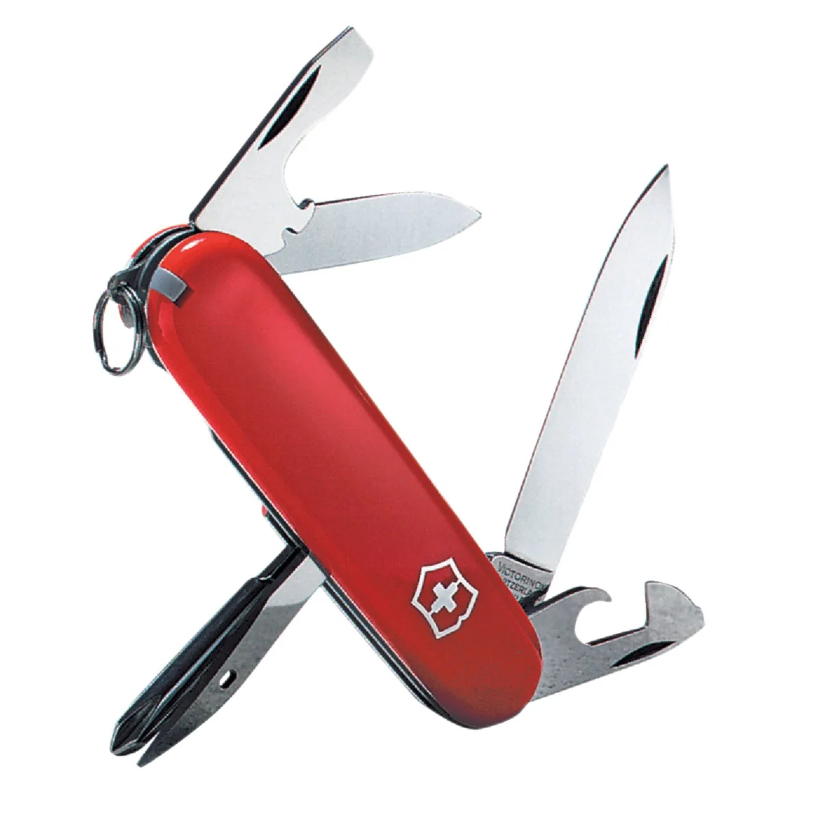 Enhanced Victorinox Tinker 12-Function 2-1 4 In. Red Swiss Army Knife Practical