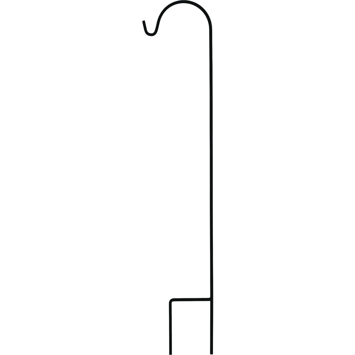Classic UrbanGarden 65 In. Matte Black Square Steel Shepherd Hook Versatile