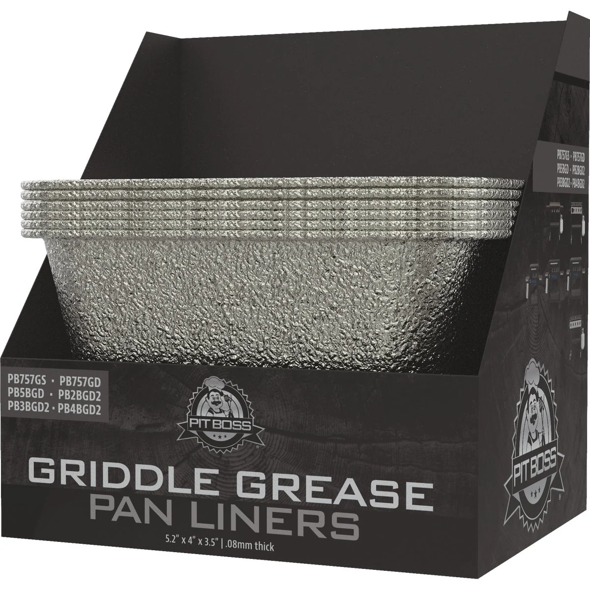 Certified Pit Boss 5.2 In. x 4 In. x 3.5 In. Foil Griddle Grease Pan Liners 6-Pack Quality