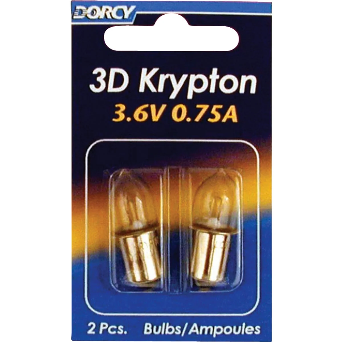 Next-Generation Dorcy 3D Krypton 3.6V Flashlight Bulb 2-Pack Long-Lasting