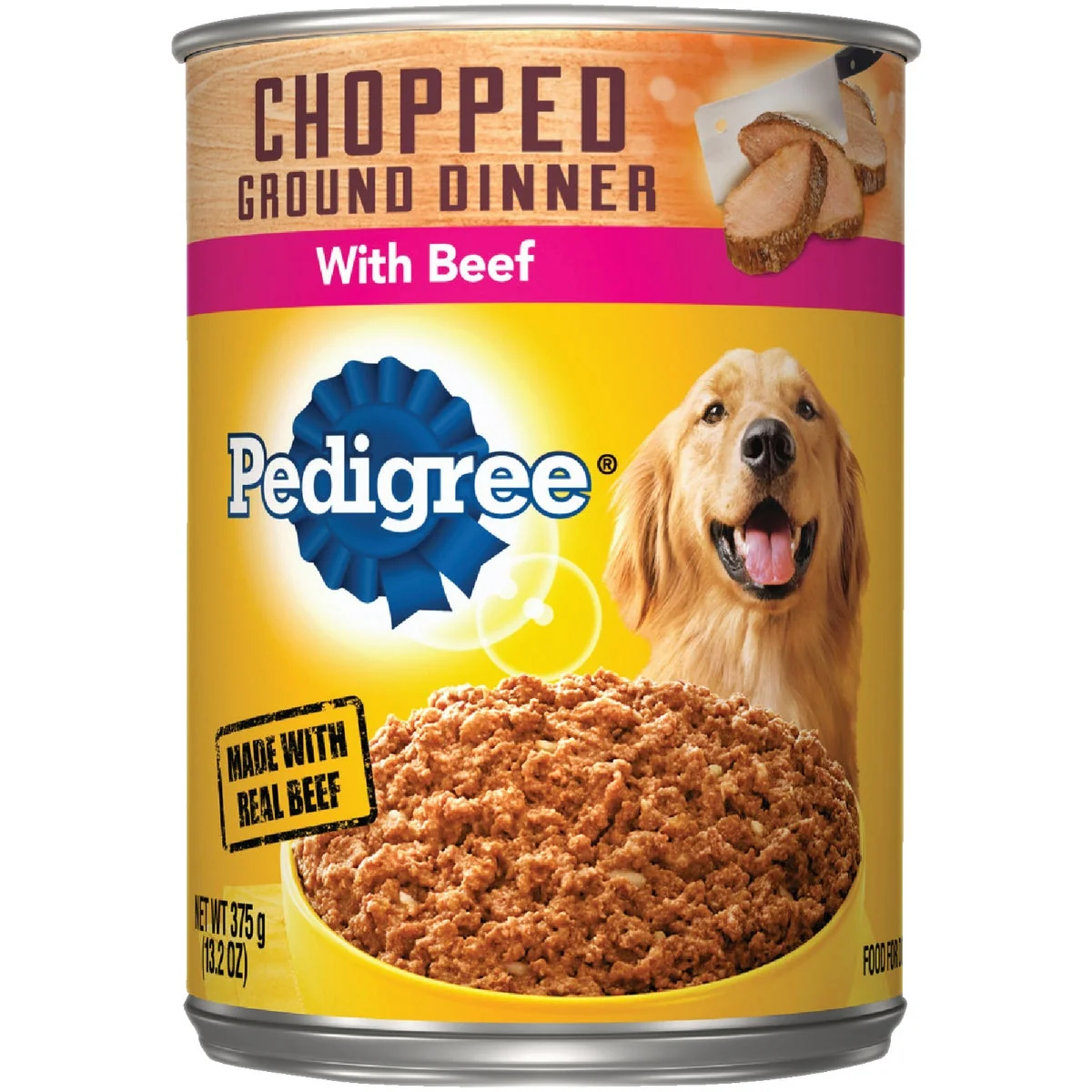 Enhanced Pedigree Meaty Ground Dinner with Chopped Beef Wet Dog Food 13.2 Oz. High-Grade