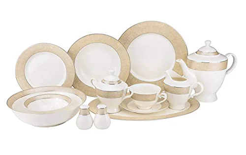 Elite 57 pc Banquet Dinnerware Set Smooth