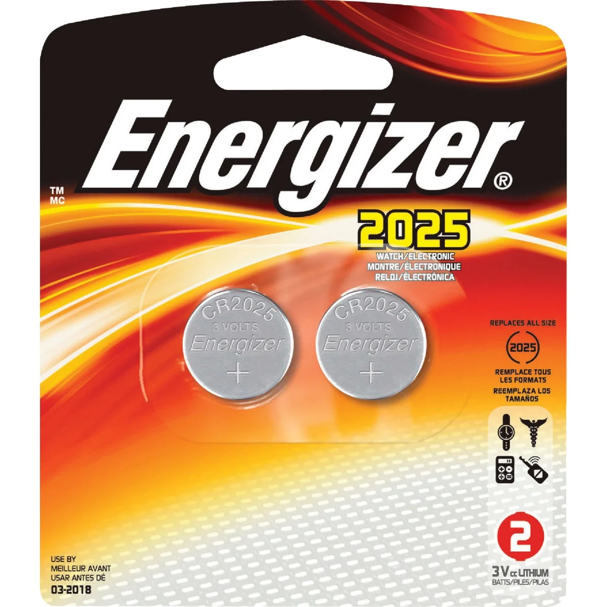 Practical Energizer 2025 Lithium Coin Cell Battery 2-Pack Specialty