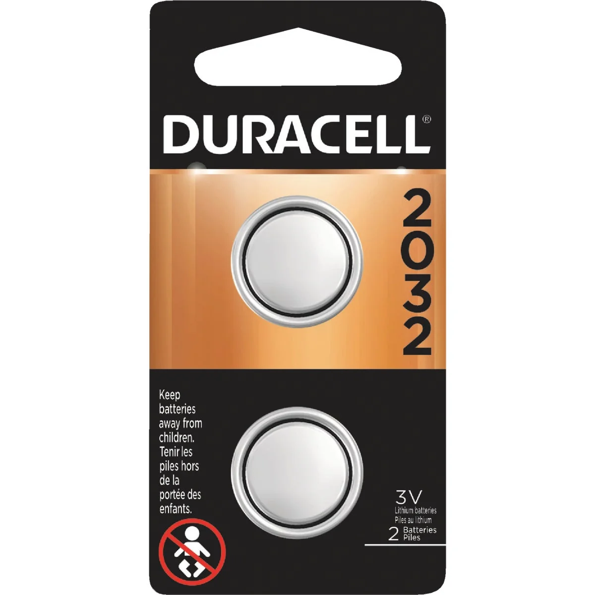 Superior Duracell 2032 Lithium Coin Cell Battery 2-Pack Recyclable