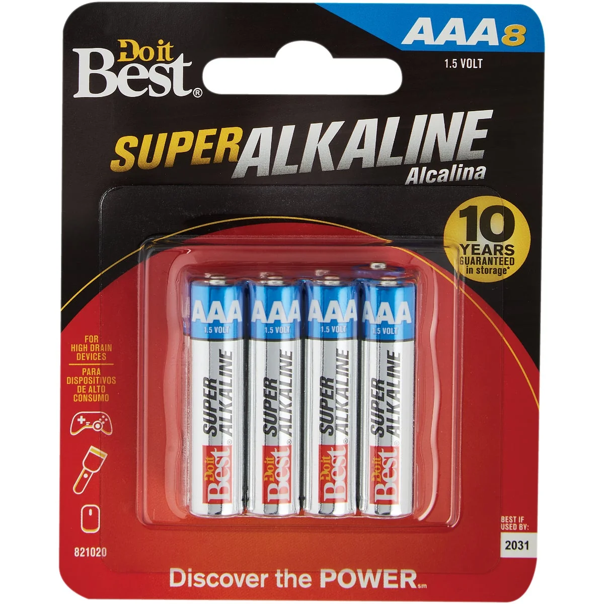 Minimalist Do it AAA Alkaline Battery 8-Pack Stylish